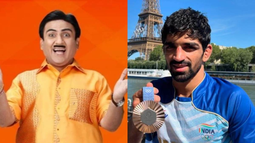 Taarak Mehta Ka Ooltah Chashmah's Dilip Joshi Channels His Inner Jethalal, Gifts Jalebi-Fafda to Olympic Winner Aman Sehrawat