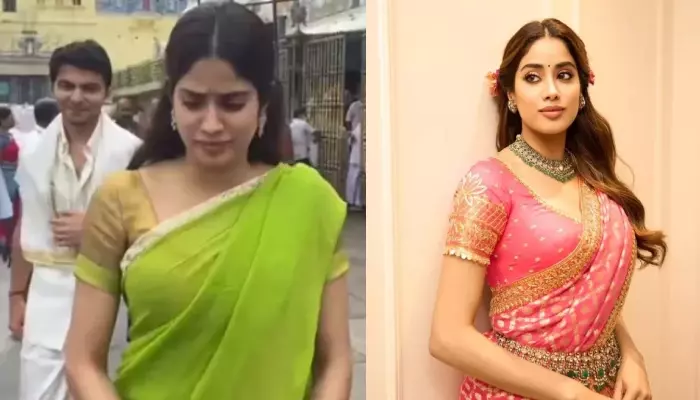 Janhvi Kapoor Shines in Yellow Silk Sari During Annual Tirupati Pilgrimage on Sridevi's Birth Anniversary

